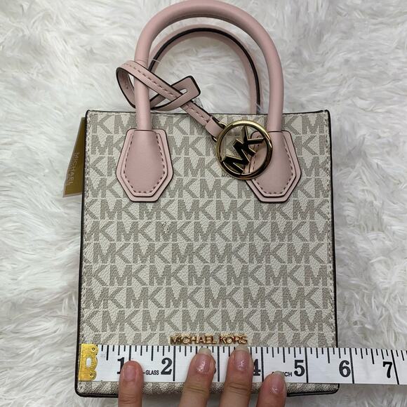 NWT Michael Kors Mercer Extra-Small Logo and Leather Crossbody Bag - Picture 10 of 11